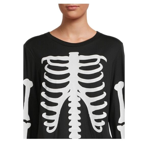 Nwt Family Look Women's Halloween Glow in the Dark Skeleton Pajama Set - Picture 3 of 8